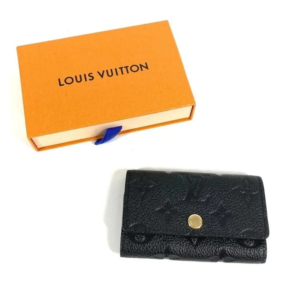 LOUIS VUITTON M64421 MonogramEmpreinte Multicles 6 6P Key Case Black